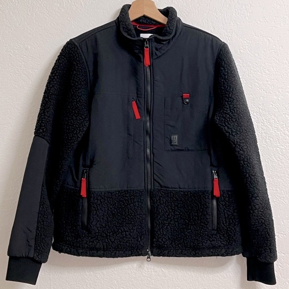 Topo Designs Subalpine Polartec Black Sherpa Fleece Jacket, Size L - Picture 2 of 6